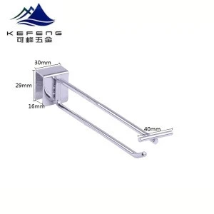 Garment shop square tube bar hook with price tag