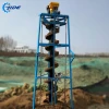 Gasoline pile driver tripod pole drilling rig earth auger screw piles machine with wheels