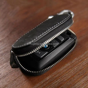 Genuine leather smart key holder wallet for car