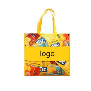 Gift Custom Logo Eco Reusable Cloth Carrying Bags Women Beach Hand Tote laminated grocery promotional Shopping Handbags Jute Bag
