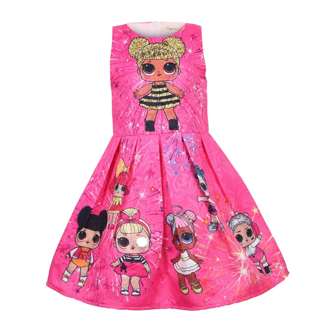 Girls Dresses 2020 Summer Cotton Cartoon Sleeveless Kids Dress Wholesale Childrens Clothing