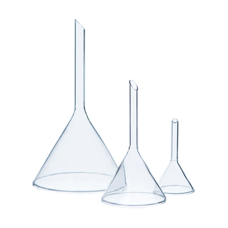 Glass Conical Funnel Cheap Wholesale Laboratory 60mm 90mm 120mm Conical Filter Borosilicate Glass Funnel