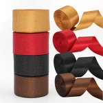 glitter metallic gift wrapping satin ribbon