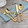 gold cutlery set for wedding ,gold flatware set, spoon and fork knife silverware