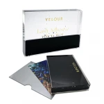 Gold Stamp Logo Clearly  Plastic Photo Frame With Glitter Gold Stamping Picture Frame