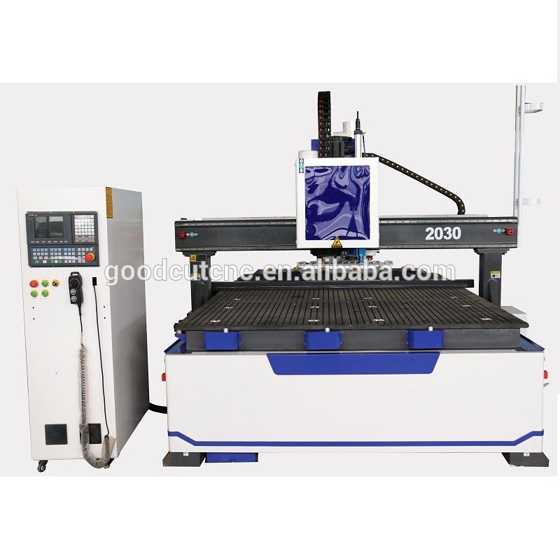 GoodCut 4ft*8ft 5ft*10ft act change tool cnc router made in germany with Oscillating knife and CCD camera
