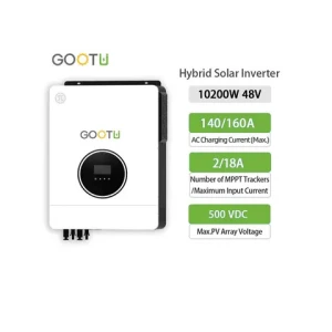 GOOTU New Design DC To AC Converter Solar Hybrid Inverter 10KW Dual Output 48V On Off Grid Solar Inverter Support Wifi Monitor