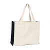 Grocery custom original and black color canvas reusable tote bag with logo printed