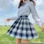 Import GTKZS new fashion Summer Empire Waist Korean Pleated Skirts School Plaid Mini Skirt JK Japanese style women skirt from China