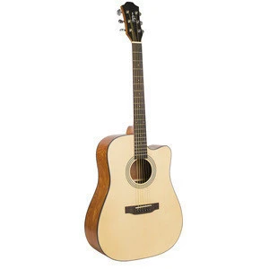 Handmade Musical Instruments 41 inch Spruce Wooden Acoustic Cutaway Guitar Ukulele For Beginner