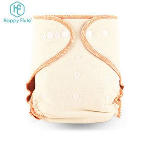 Happyflute One size Natural Hemp cotton Fitted baby Pocket Cloth Diaper