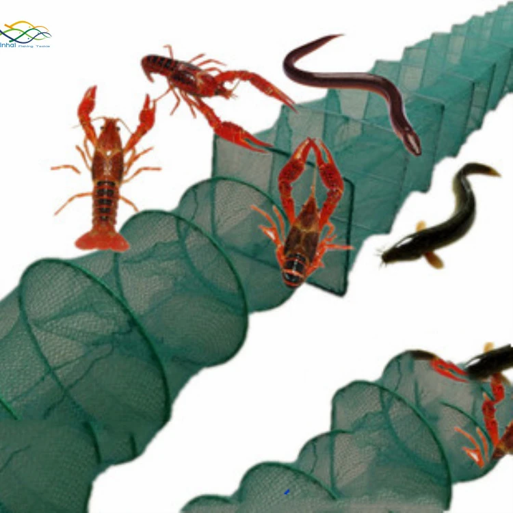 HDPE Long steel net trap discount net trap folding crab Cast Net Trap Fishing Live Crayfish/Crab/Lobster shrimp  Trap
