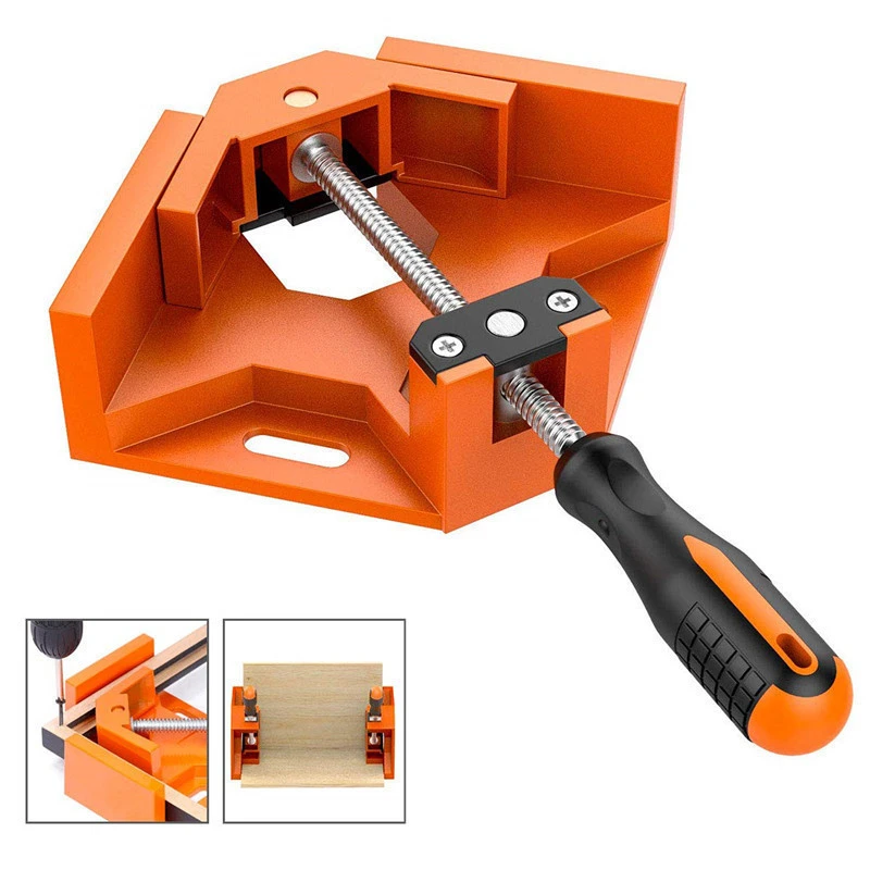 Heavy Duty Single Hand Aluminum Alloy 90 Degree Right Angle Clamp with Adjustable Swing Jaw