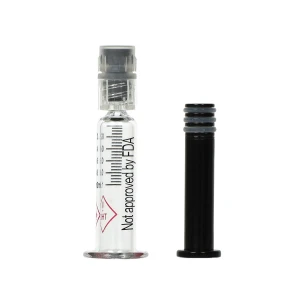 Hemp-1ml Luer Lock Cbd Oil Borosilicate Glass Syringe with Metal Plunger