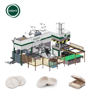 HGHY Hot Sale paper product making machinery automatic biodegradable paper lunch box making Factory Manufacture