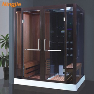 High-end design outdoor dry and steam sauna  room