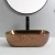 Import High-end electroplating glossy rose gold lavabo counter top wash basin ceramic bathroom sink from China