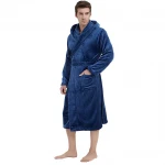 High Quality 100 Polyester robe nighty nightdress dressing gown Nightwear microfiber wholesale bathrobe men