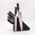 Import High Quality 15 Pcs Black Kitchen Knife Set with Black Wood Block from China