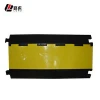 high quality 3 Channel cable protector durable reflective rubber speed hump speed bump rubber cable ramp
