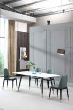 High quality and Cheap Wholesale Modern Metal Wire Restaurant Metal upholstered Dining Chair With Cushion and table
