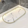 High Quality Gold Bathroom Storage Rack Non-punching Tripod Wall Stainless Steel Shelves Cosmetic  Storage Rack