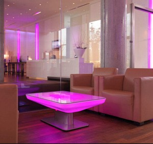 High quality Luminous led furniture colorful light up bar counter table