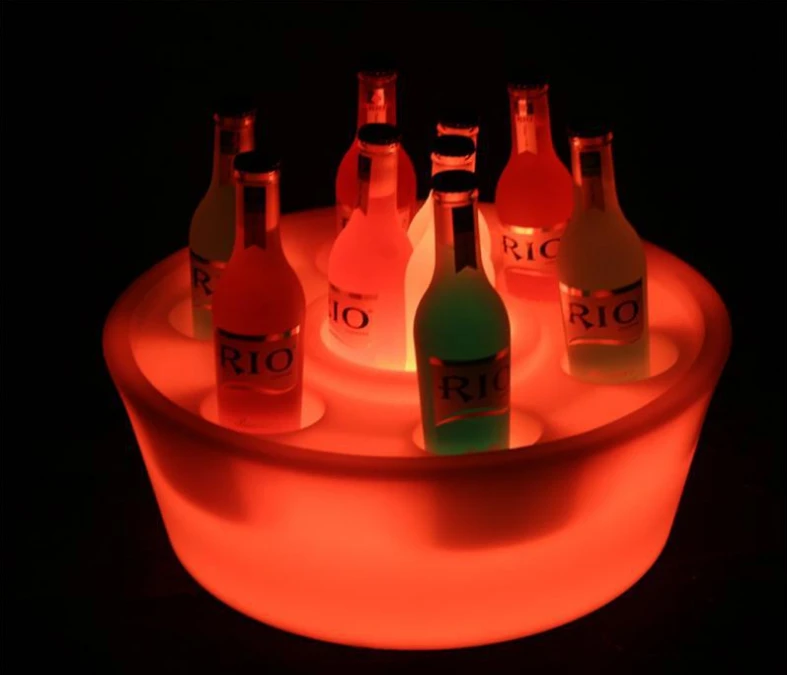 High quality remoto control customizable illuminated ice bucket