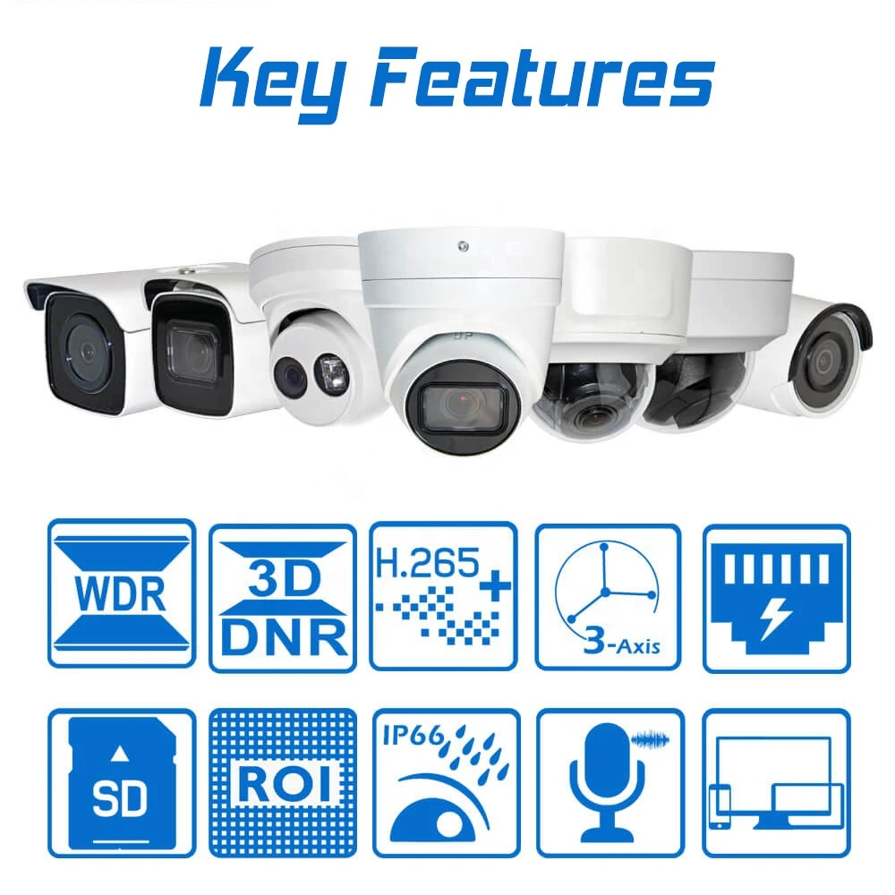 Hitosino OEM Hik 4ch 8ch 16ch 32ch Outdoor PoE 4MP 4K 8MP Home Video Surveillance IP Security CCTV Camera NVR Kit System