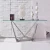 Import Home decoration console table modern glass top silver metal base living room furniture set mirrored console table from China