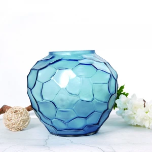 Home decoration hot sale flower glass vase made in china