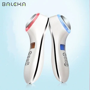 Home using sonic vibration galvanic Led light hot and cold beauty equipment