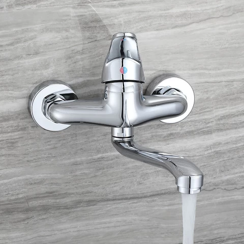 Hot Cold Mix Water Bath Faucet Shower Sets Body New Design Bathroom Wall Mounted Ceramic Style