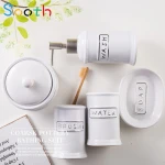 Hot Design Printed Ceramic Bathroom Set