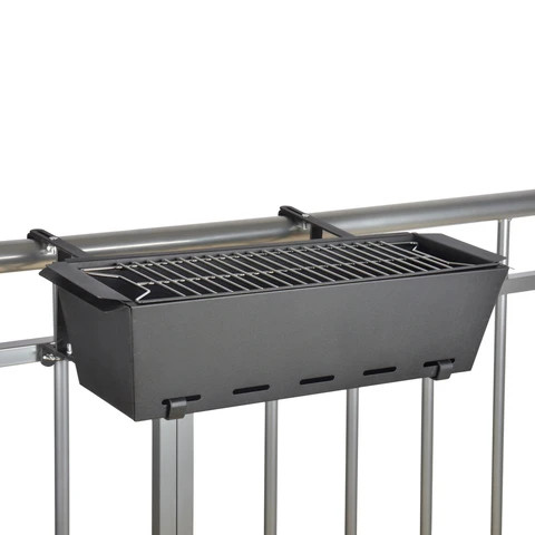 Hot Sale Balcony hanging bbq grill Easy Assembled metal rectangle Smokeless grill charcoal bbq grill for outdoor