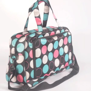 Hot Sale Customized Large Men Outdoor Luggage Travel Bag Women Hand Bag with Colorful Dots
