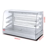 Hot sale Electric Food Warmer Showcase fast food warmer display showcase Pie bakery warmer Curved Glass