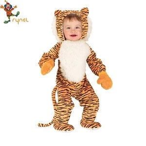 Hot Sale Funny Baby Children Animal Pajamas Halloween Cosplay Lion Tiger Mascot Costume For Kids