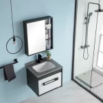 Hot Sale Mirror Bathroom Cabinet Wash Hand Basin And Face Sink