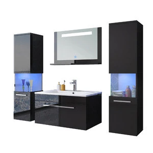 Hot sale new luxury toilet bathroom vanities combo modern double sink
