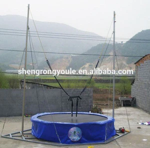 HOT SALE outdoor single bungee jumping/bungee trampoline for kids and adults