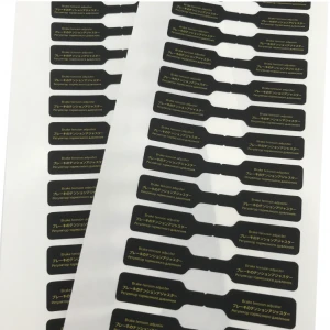 Hot Sale Packaging Adhesive Paper Sticker Custom Printed black Labels