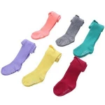 hot sale solid colors anti slip baby cotton tights