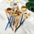 Import Hot Sale Stainless Steel 304 Portugal Cutipol Matte Gold Plated Black Handle Cutlery Set from China