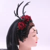 Hot sale wedding bride diablo series lace rose flower antlers modelling hair accessories