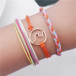 Hot Sale Women Charm Natural Stone Crystal Chain Alloy Metal bracelet jewelry Set
