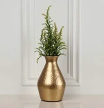 Hot Sell 2023 Gold Flower Vase with Top Quality Metal Made Latest Designed Handmade Gold Flower Vase For Sale