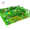 Hot sell green forest playground with children slide indoor gym fitness equipment