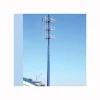 Hot Selling Galvanized Steel Monopole Telecommunication Tower  single tube cell site tower 45m communication tower install