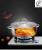 Import Hot Selling Induction Bottom Metal 28cm Hot Pot Casserole with glass lid from China